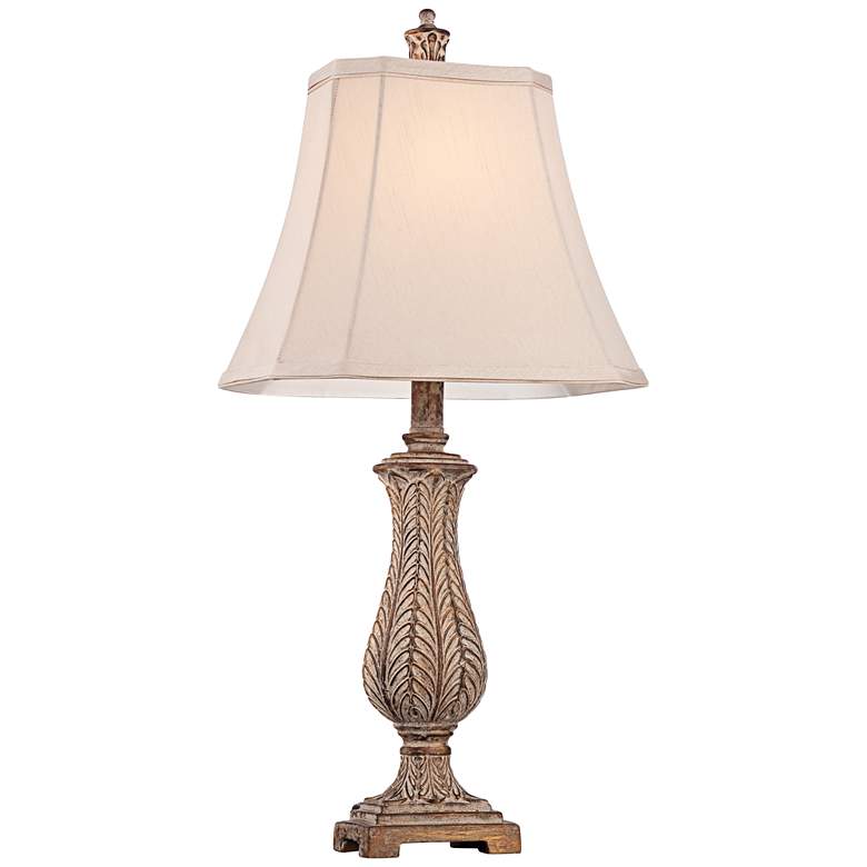 Image 7 Regency Hill 25" Antique Gold Leaves Petite Vase Table Lamp more views