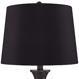 Image2 of Regency Hill 25" Black Shade USB LED Touch Table Lamps Set of 2 more views