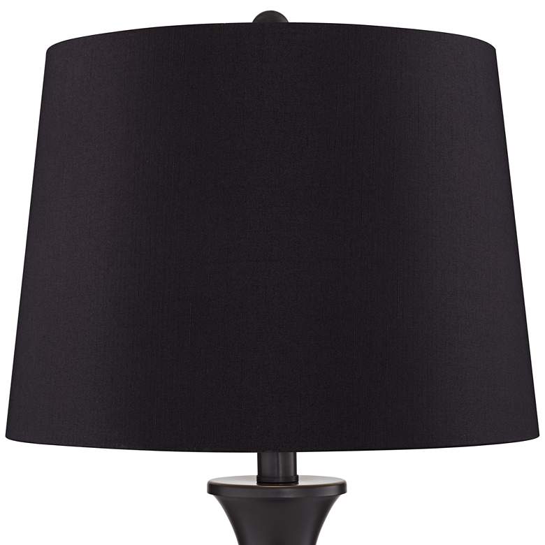 Image 2 Regency Hill 25" Black Shade USB LED Touch Table Lamps Set of 2 more views