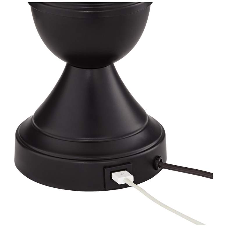 Image 4 Regency Hill 25" Black Shade USB LED Touch Table Lamps Set of 2 more views
