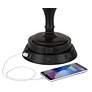 4_Regency Hill 25" Bronze Table Lamp with Dimmable USB Workstation Base more views