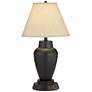 2_Regency Hill 25" Hammered Bronze Table Lamp with USB Workstation Base