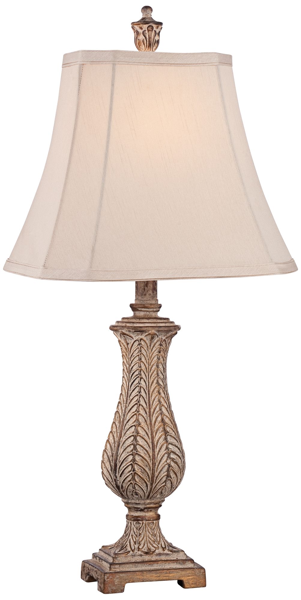 Image 3 Regency Hill 25" Karina Antique Gold Leaves Petite Vase Table Lamp