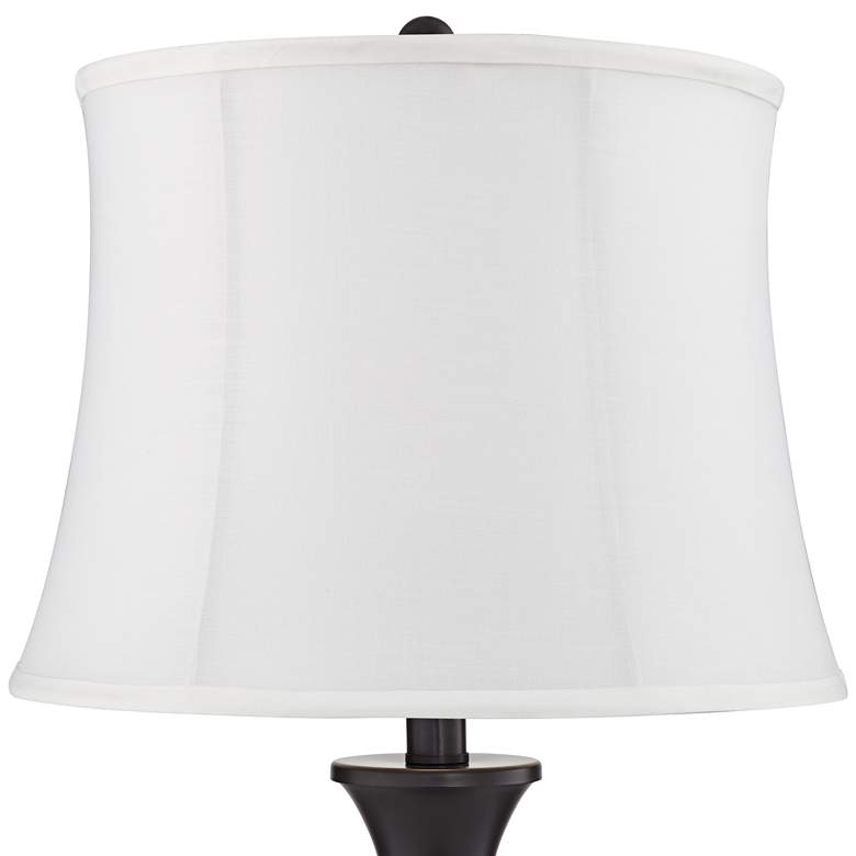 Image 2 Regency Hill 25" White Shade USB LED Touch Table Lamps Set of 2 more views