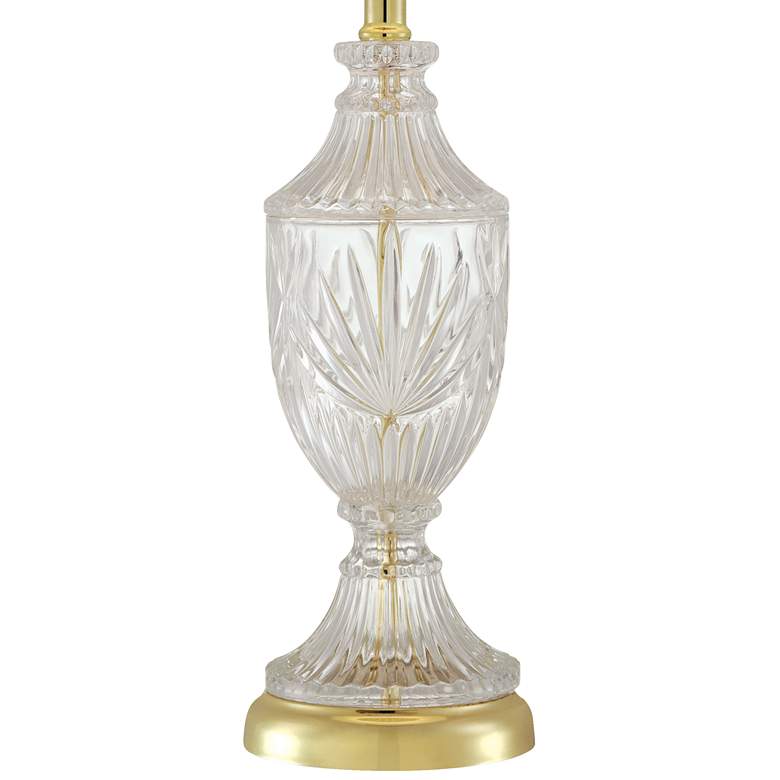 Image 5 Regency Hill 26 1/2 inch Brass and Cut Glass Urn Table Lamps Set of 2 more views