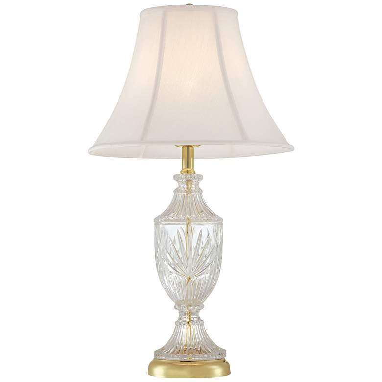Image 7 Regency Hill 26 1/2" Brass and Cut Glass Urn Table Lamps Set of 2 more views