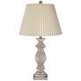 6_Regency Hill 26 1/2" High White-Washed Faux Wood Table Lamps Set of 2 more views