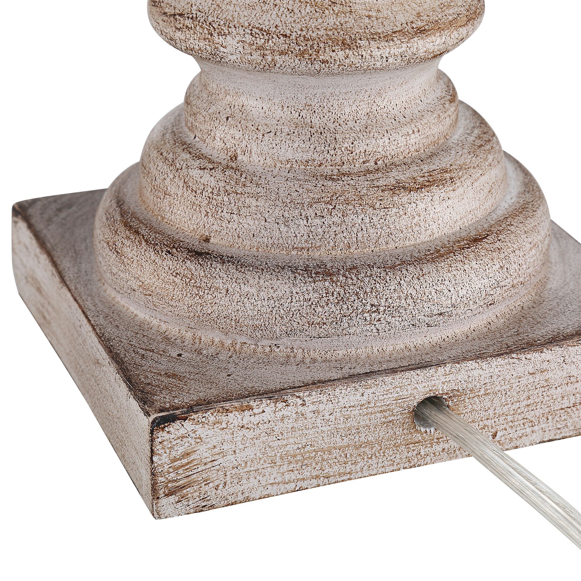 Image 5 Regency Hill 26 1/2" Patsy White-Washed Faux Wood Table Lamps Set of 2 more views