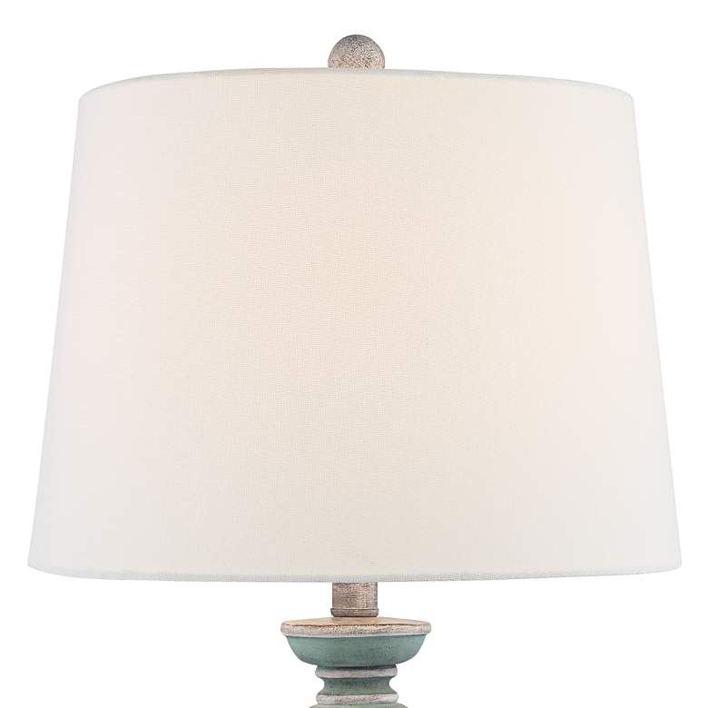 Image 3 Regency Hill 26 1/2" Weathered Faux Wood Table Lamps Set of 2 more views