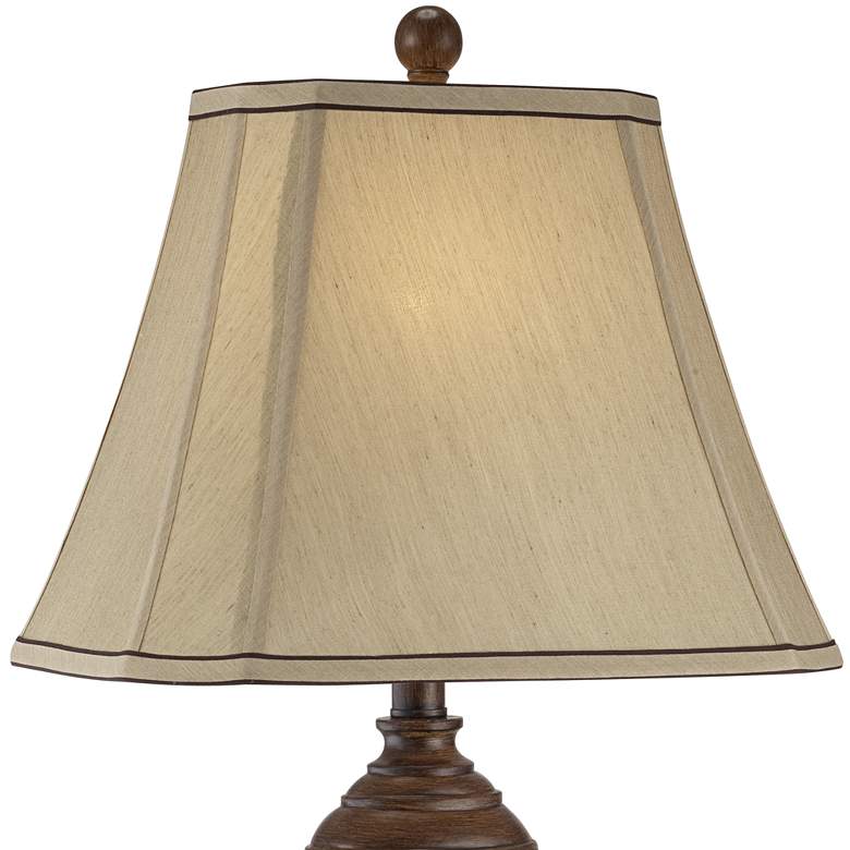Image 4 Regency Hill 28 1/2" Carved Two-Tone Faux Wood Table Lamp more views