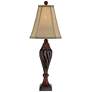 Regency Hill 28 1/2" Carved Two-Tone Faux Wood Table Lamp