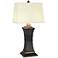 Regency Hill 29 1/2" Rattan Rope Workstation Outlet Socket Table Lamp