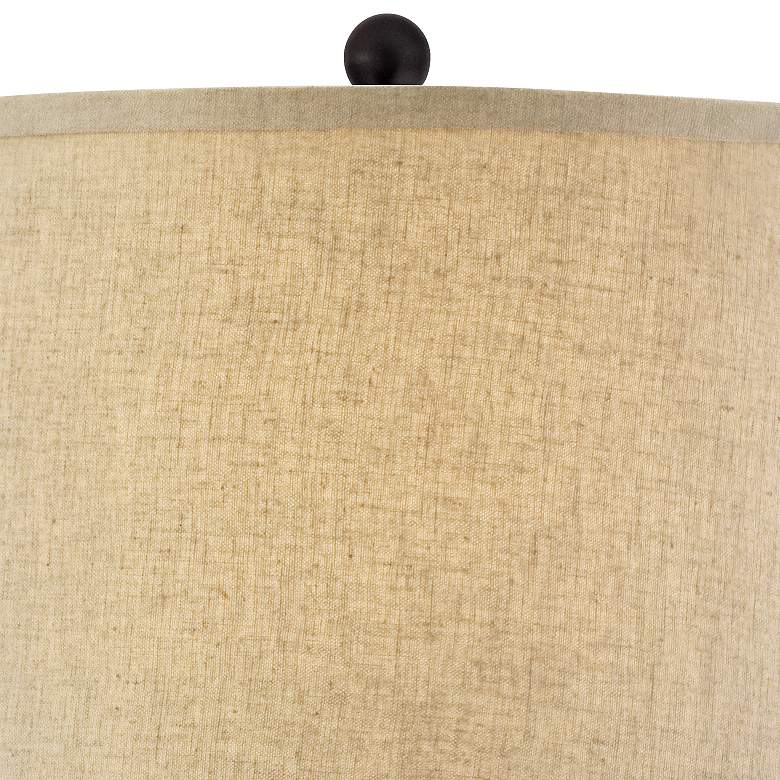 Image 3 Regency Hill 29" High Weathered Faux Wicker Weave Jar Table Lamp more views