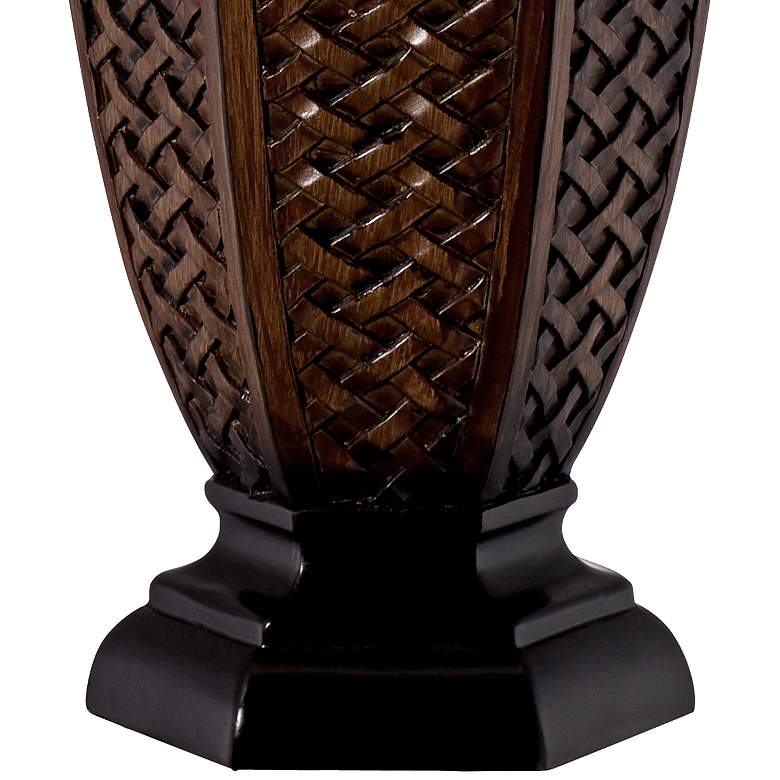 Image 5 Regency Hill 29" High Weathered Faux Wicker Weave Jar Table Lamp more views