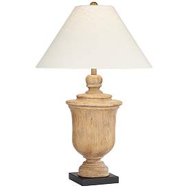 Image2 of Regency Hill 30 1/4" High Rustic Faux Wood Urn Profile Table Lamp