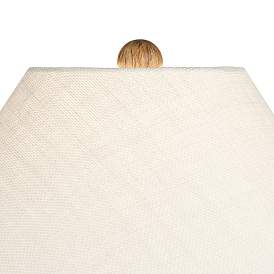 Image3 of Regency Hill 30 1/4" High Rustic Faux Wood Urn Profile Table Lamp more views