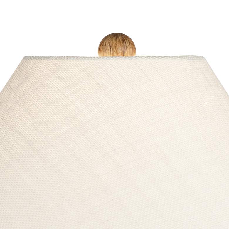 Image 3 Regency Hill 30 1/4" High Rustic Faux Wood Urn Profile Table Lamp more views