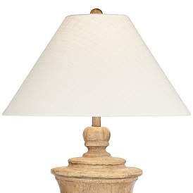 Image4 of Regency Hill 30 1/4" High Rustic Faux Wood Urn Profile Table Lamp more views