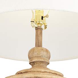 Image5 of Regency Hill 30 1/4" High Rustic Faux Wood Urn Profile Table Lamp more views