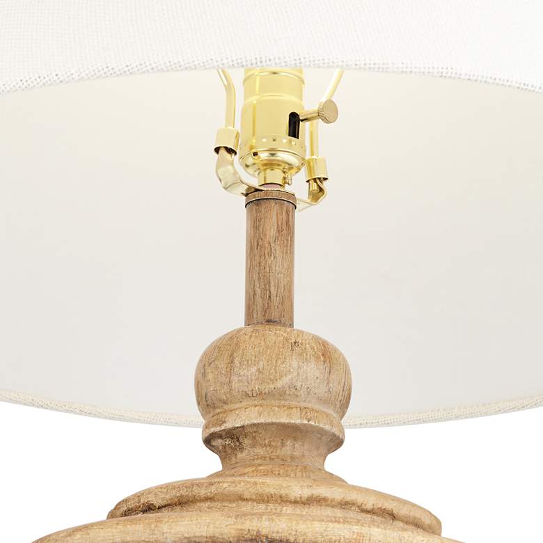 Image 5 Regency Hill 30 1/4" High Rustic Faux Wood Urn Profile Table Lamp more views
