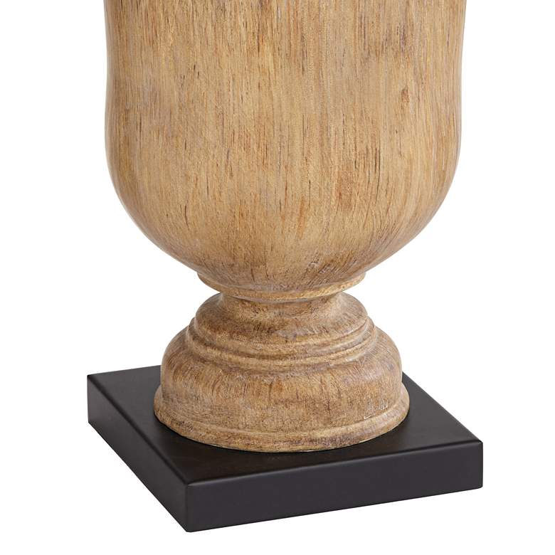 Image 6 Regency Hill 30 1/4" High Rustic Faux Wood Urn Profile Table Lamp more views