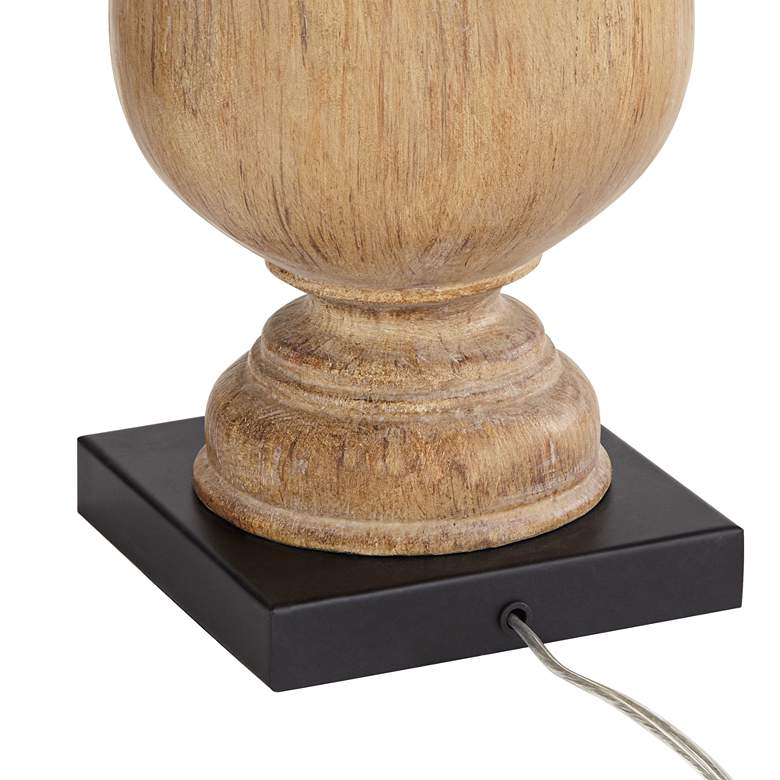 Image 7 Regency Hill 30 1/4" High Rustic Faux Wood Urn Profile Table Lamp more views