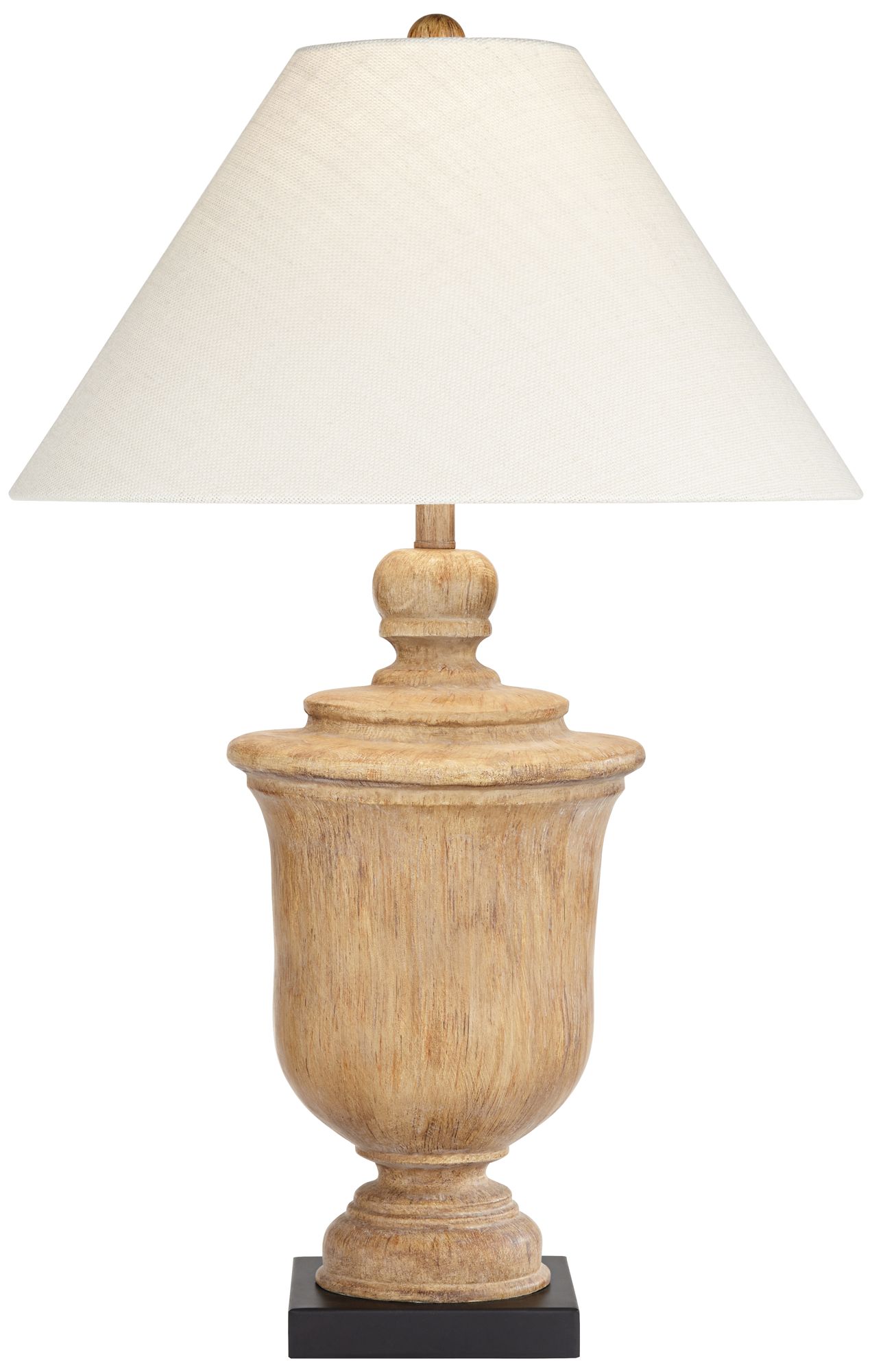 Regency Hill 30 1/4" High Rustic Faux Wood Urn Profile Table Lamp