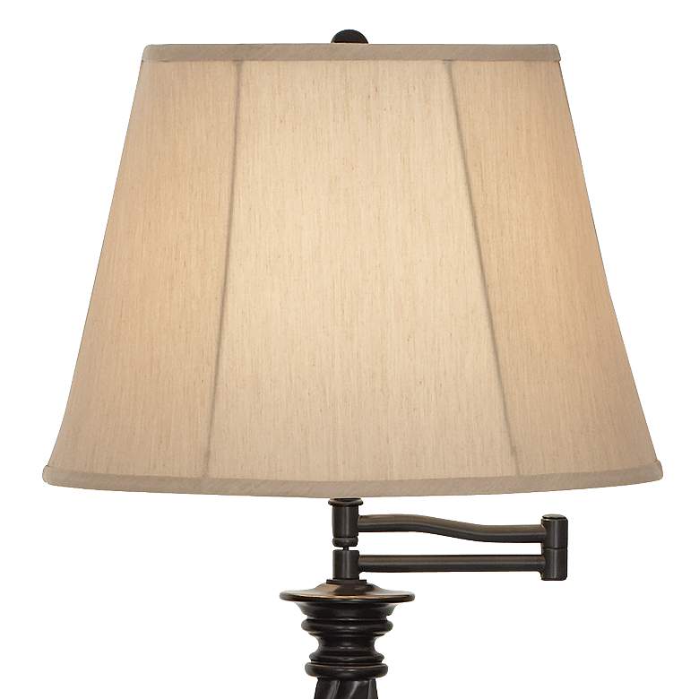 Image 3 Regency Hill 58" High Restoration Bronze Swing Arm Floor Lamp more views