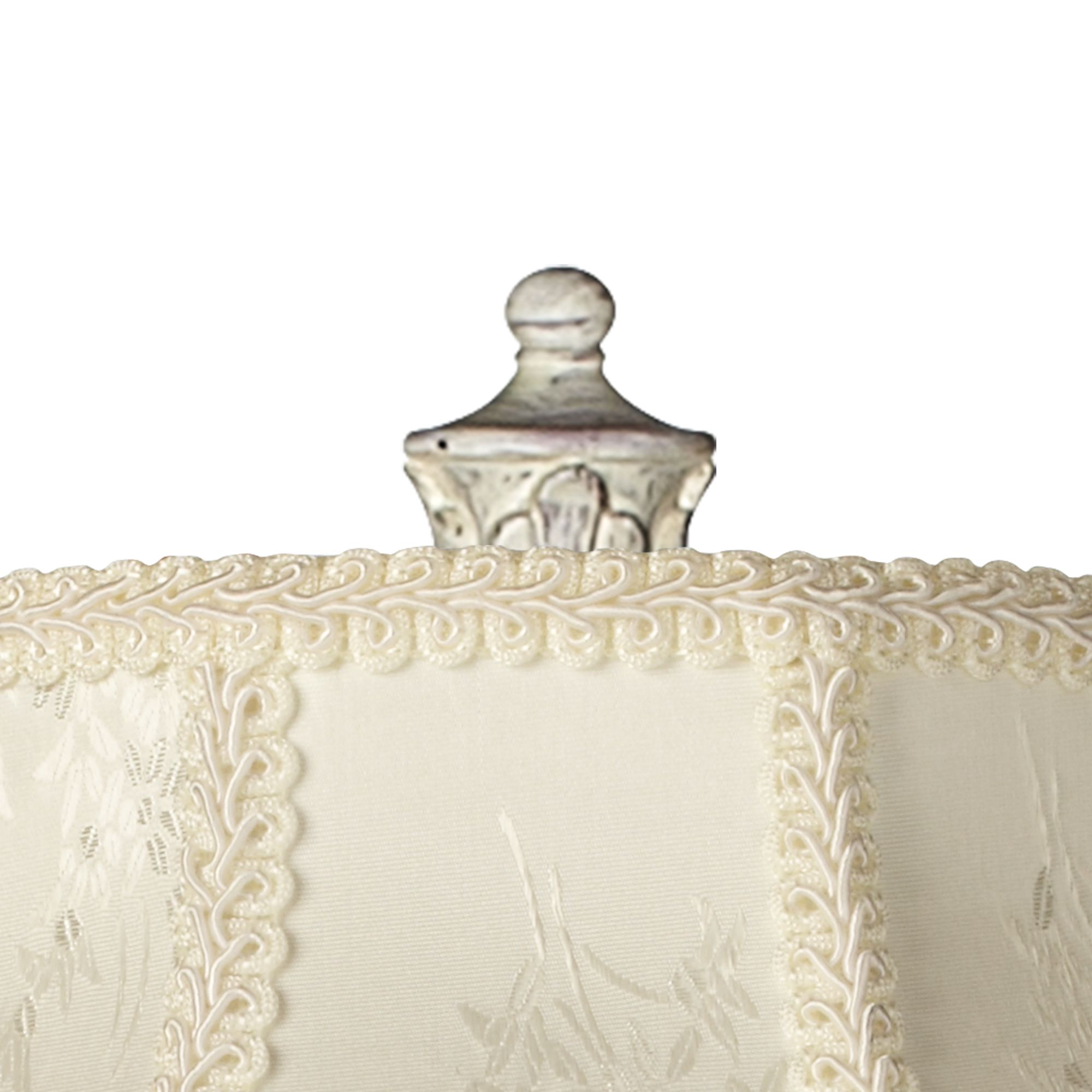 Image 4 Regency Hill 60" Scallop Shade Antique White Traditional Floor Lamp more views