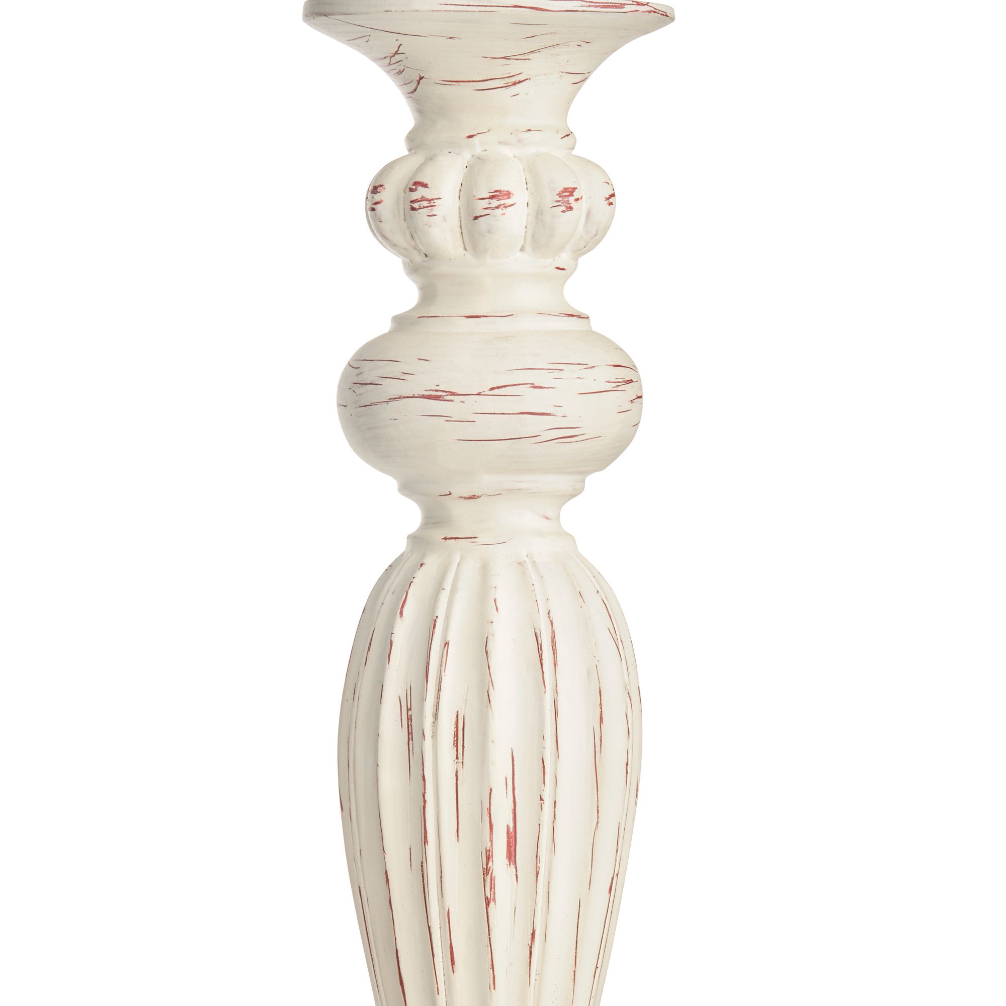 Image 4 Regency Hill 60" Traditional Ivory Pleat and Antique White Floor Lamp more views