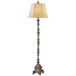 Regency Hill 62&quot; Traditional French Candlestick Faux Wood Floor Lamp