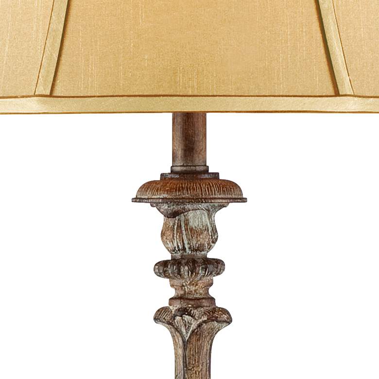 Image 4 Regency Hill 62 inch Traditional French Candlestick Faux Wood Floor Lamp more views
