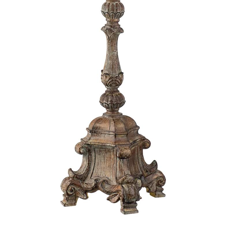 Image 7 Regency Hill 62 inch Traditional French Candlestick Faux Wood Floor Lamp more views