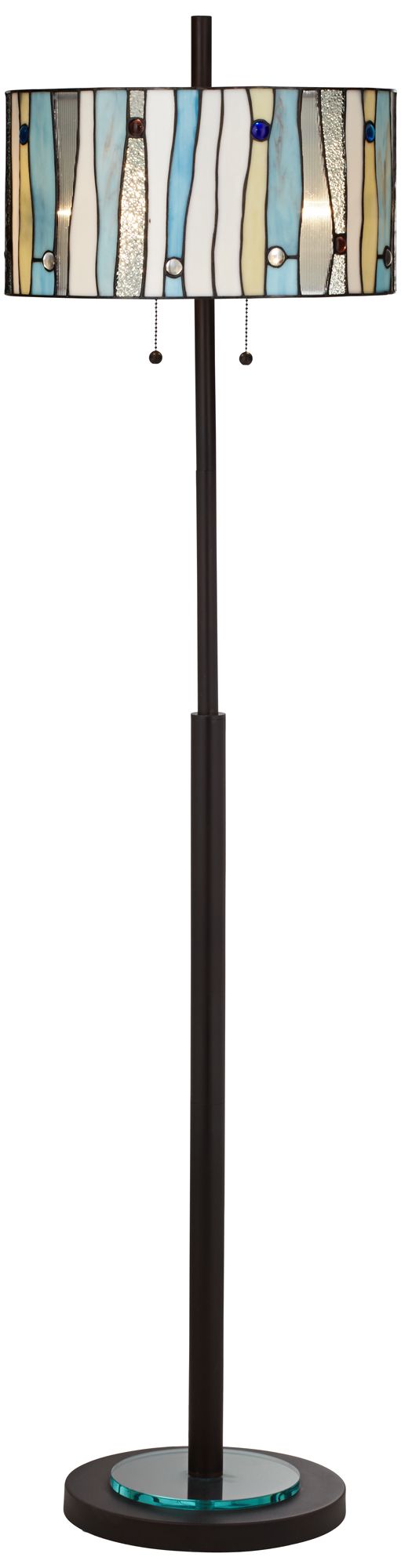 Image 2 Regency Hill 63 1/2" Appalachian Spirit Tiffany-Style Floor Lamp