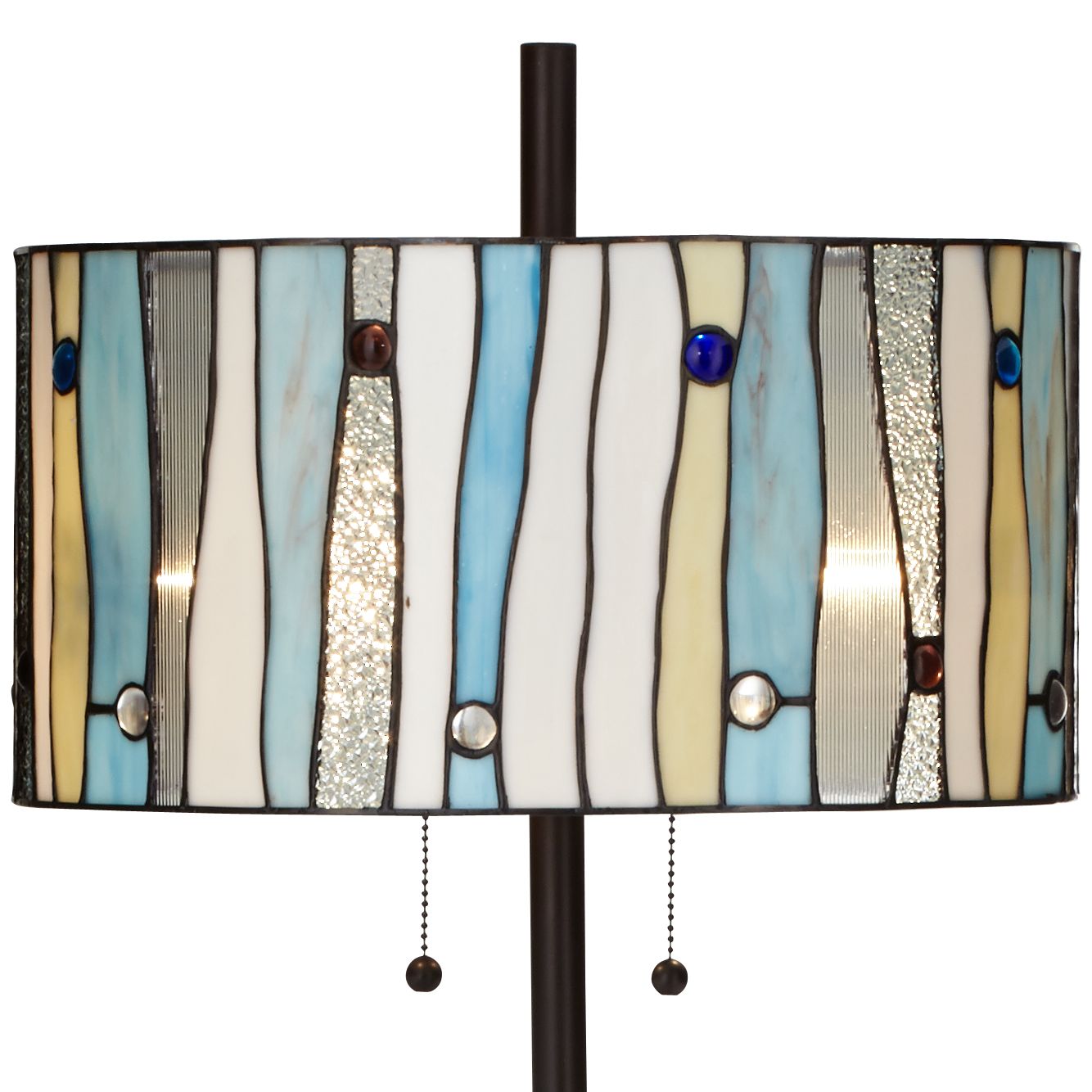 Image 3 Regency Hill 63 1/2" Appalachian Spirit Tiffany-Style Floor Lamp more views