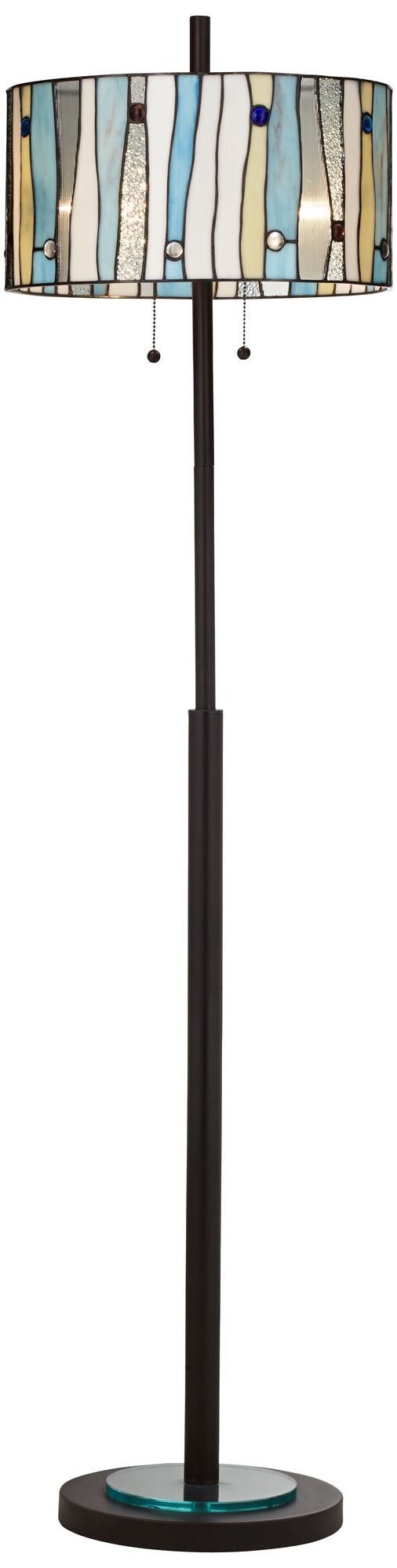 Image 5 Regency Hill 63 1/2" Appalachian Spirit Tiffany-Style Floor Lamp more views