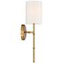 Regency Hill Abigale 19 1/4" White Shade and Brass Wall Sconce in scene