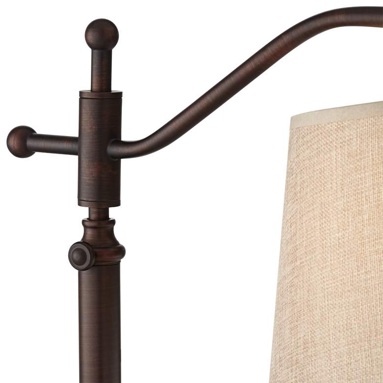 Image 5 Regency Hill Adley Adjustable Height Bronze Downbridge Arm Desk Lamp more views