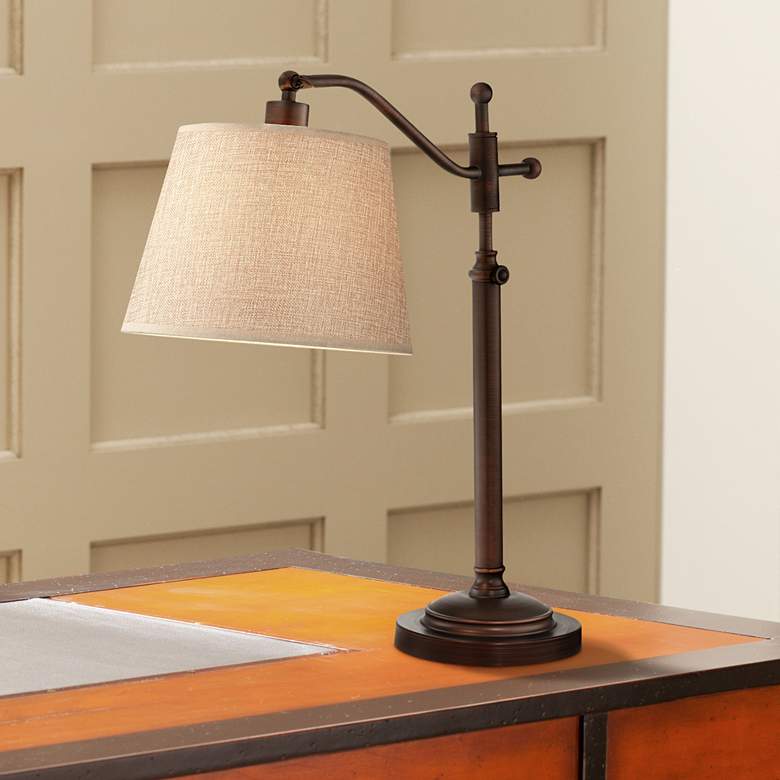 Image 6 Regency Hill Adley Adjustable Height Downbridge Arm Desk Lamps Set of 2 more views