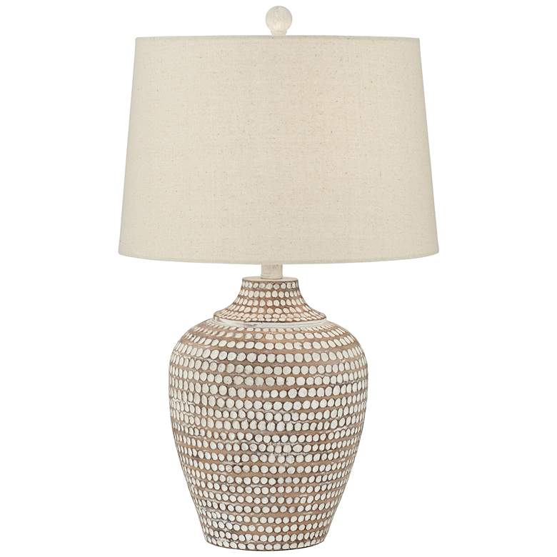Image 2 Regency Hill Alese 23 1/2" Textured Dot Jug Table Lamp