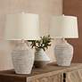 1_Regency Hill Alese 23 1/2" Textured Dot Jug Table Lamps Set of 2
