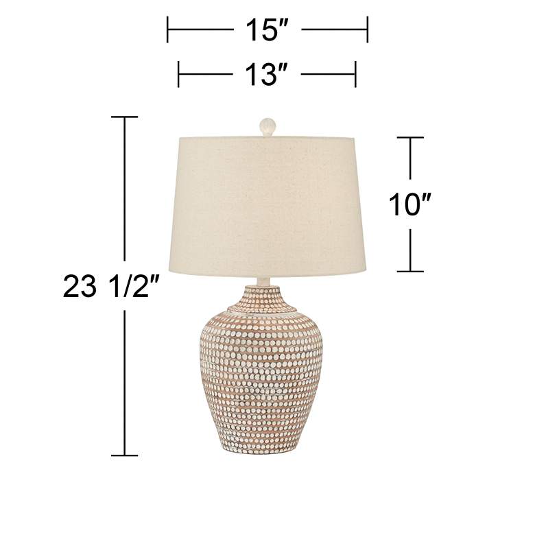 Image 5 Regency Hill Alese 23 1/2" Textured Dot Jug Table Lamps Set of 2 more views