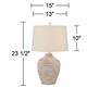 5_Regency Hill Alese 23 1/2" Textured Dot Jug Table Lamps Set of 2 more views