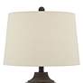 4_Regency Hill Alese 25 1/2" Earthen Brown Hammered Base Table Lamp more views