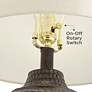 5_Regency Hill Alese 25 1/2" Earthen Brown Hammered Base Table Lamp more views