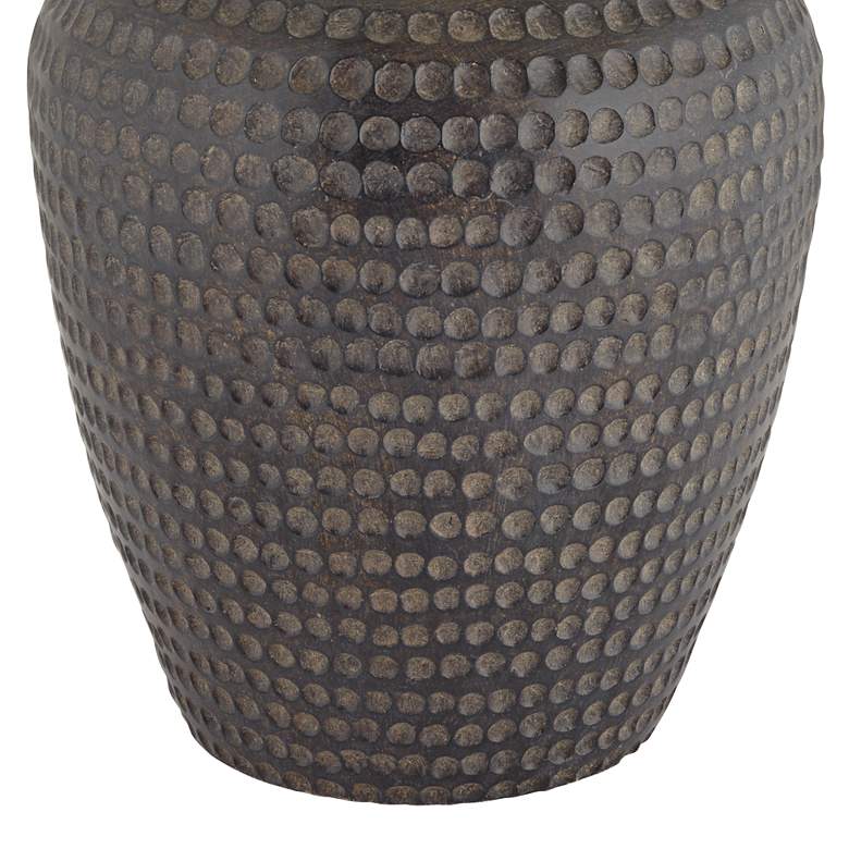 Image 6 Regency Hill Alese 25 1/2" Earthen Brown Hammered Base Table Lamp more views