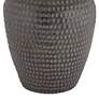 6_Regency Hill Alese 25 1/2" Earthen Brown Hammered Base Table Lamp more views