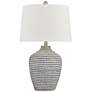 2_Regency Hill Alese 25 1/2" Modern Gray Wash Jug Table Lamp
