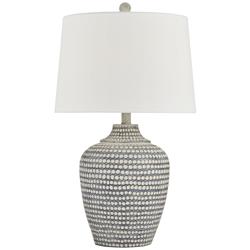 Regency Hill Alese 25 1/2" Modern Gray Wash Jug Table Lamp