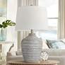 1_Regency Hill Alese 25 1/2" Modern Gray Wash Jug Table Lamp